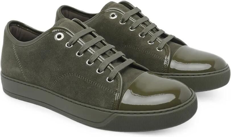 Lanvin Suède sneakers met gelakte neus Groen - Foto 3