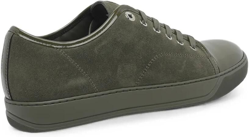 Lanvin Suède sneakers met gelakte neus Groen - Foto 4