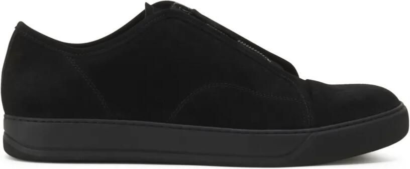 Lanvin Suède sneakers met rits Zwart