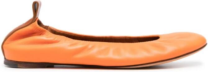 Lanvin Leren ballerina's Oranje