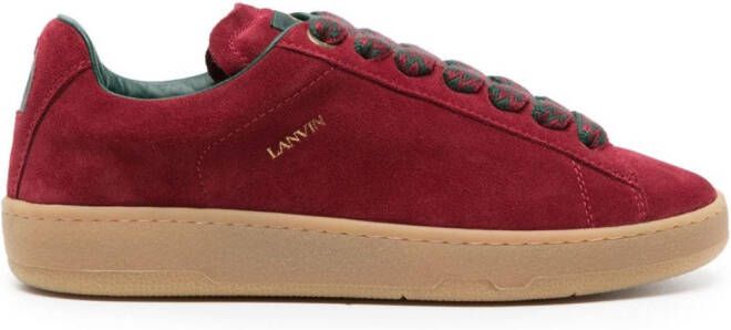 Lanvin Lite Curb suède sneakers Rood