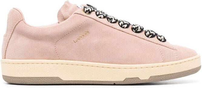 Lanvin Lite Curb suède sneakers Roze