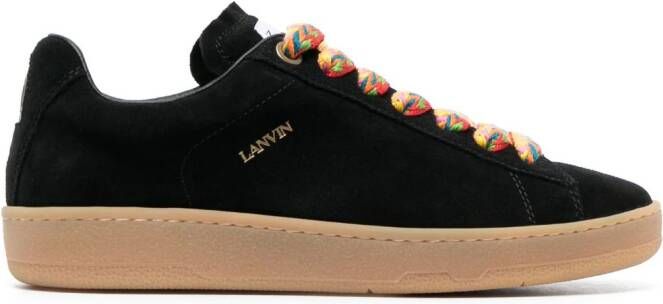 Lanvin Lite Curb suède sneakers Zwart