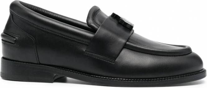 Lanvin Loafers met logo Zwart