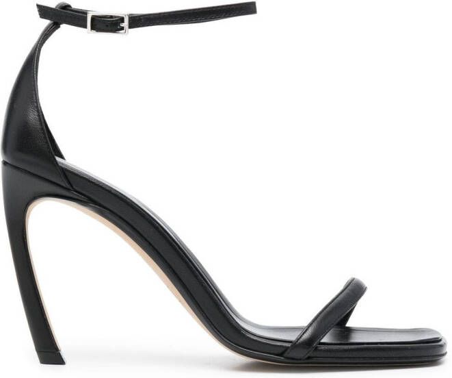 Lanvin Swing leren sandalen Zwart