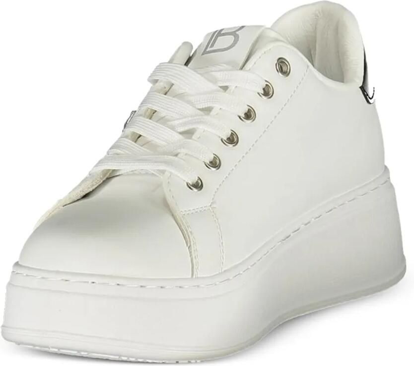 Laura Biagiotti crystal-embellished flatform sneakers Wit - Foto 2