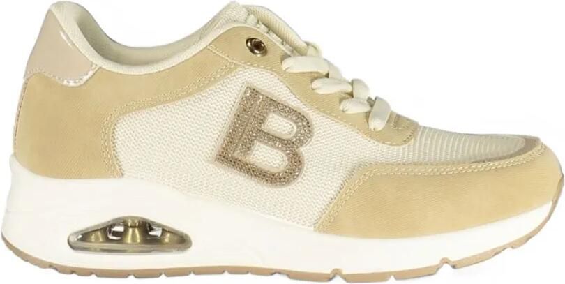 Laura Biagiotti crystal-embellished logo-plaque sneakers Beige