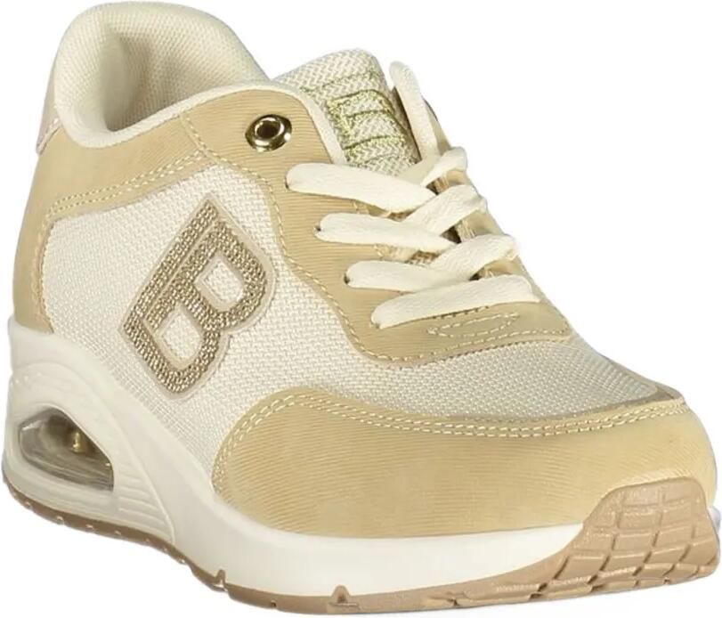 Laura Biagiotti crystal-embellished logo-plaque sneakers Beige - Foto 3