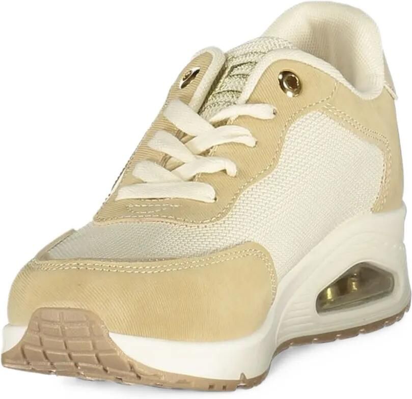 Laura Biagiotti crystal-embellished logo-plaque sneakers Beige - Foto 2