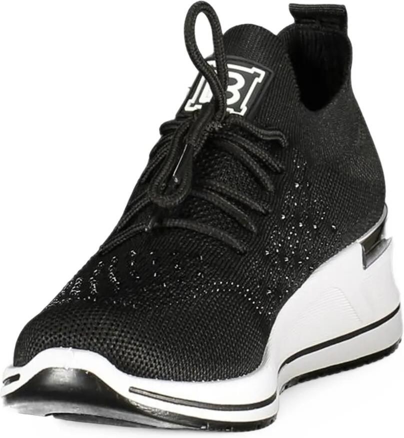 Laura Biagiotti crystal-embellished logo-plaque sneakers Zwart - Foto 2