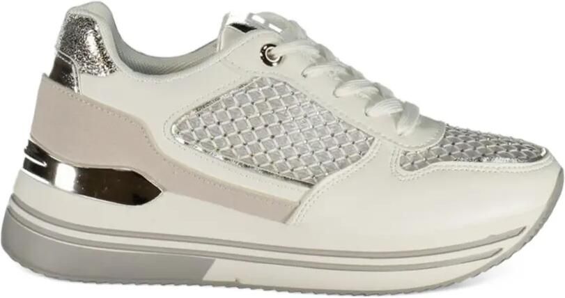 Laura Biagiotti embellished mesh-panel sneakers Wit
