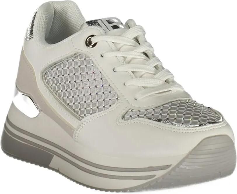 Laura Biagiotti embellished mesh-panel sneakers Wit - Foto 3