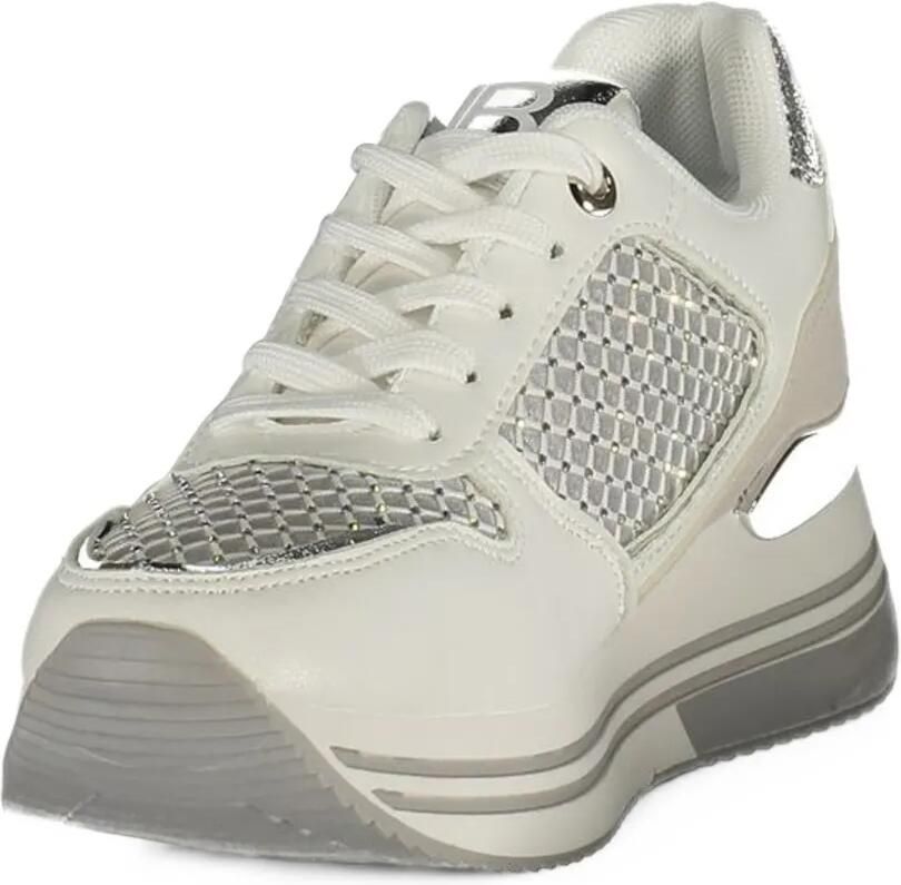 Laura Biagiotti embellished mesh-panel sneakers Wit - Foto 2