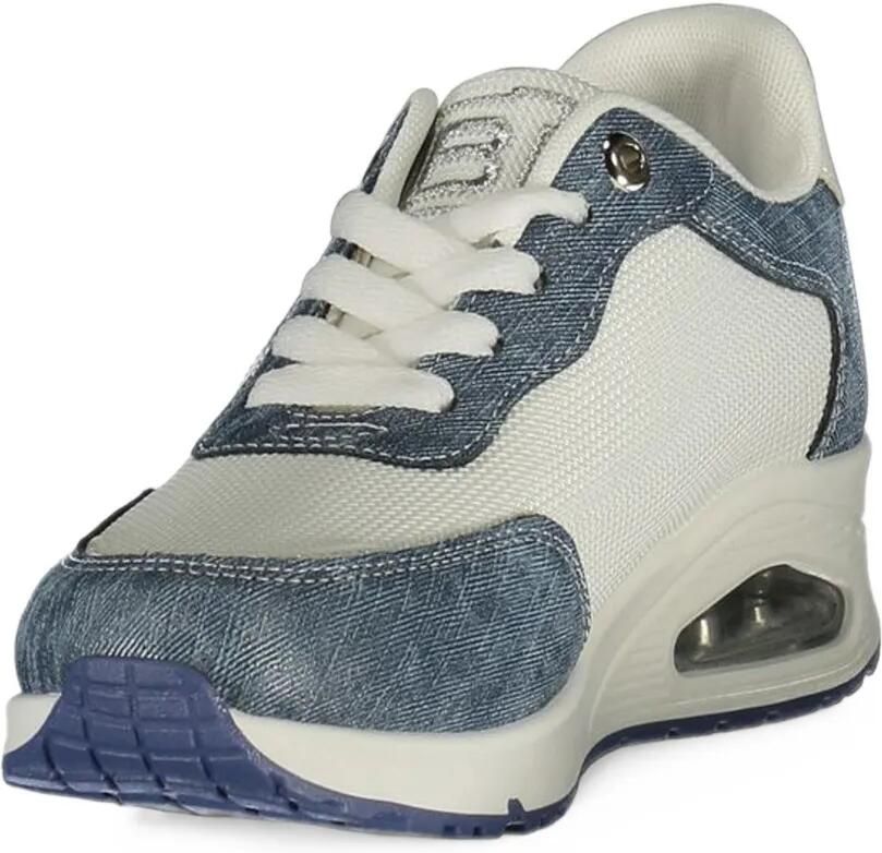 Laura Biagiotti logo-embellished denim-effect sneakers Wit - Foto 2