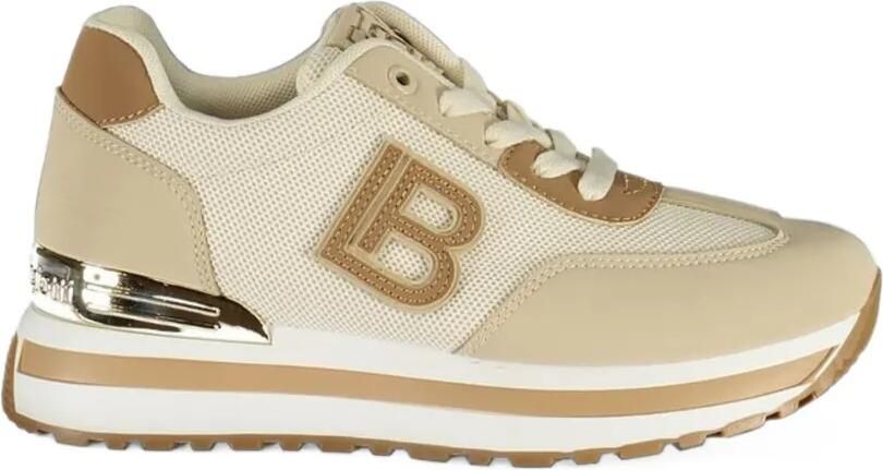 Laura Biagiotti logo-patch panelled sneakers Beige