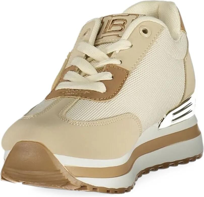 Laura Biagiotti logo-patch panelled sneakers Beige - Foto 2