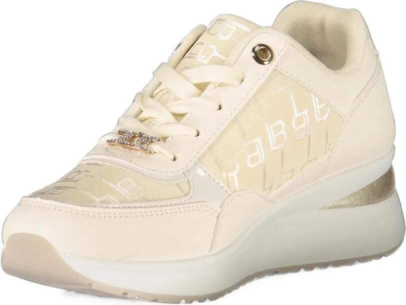 Laura Biagiotti logo-pattern wedge sneakers Beige - Foto 2
