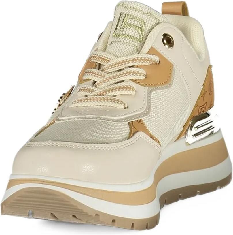 Laura Biagiotti logo-plaque panelled sneakers Beige - Foto 2