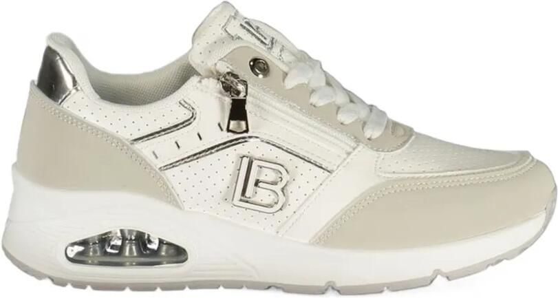 Laura Biagiotti logo-plaque panelled sneakers Wit