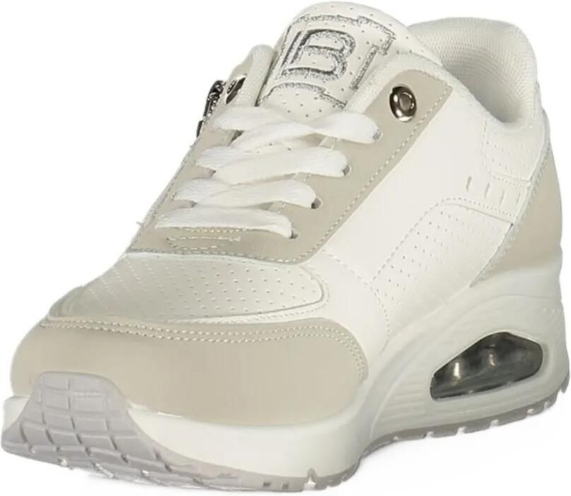 Laura Biagiotti logo-plaque panelled sneakers Wit - Foto 2