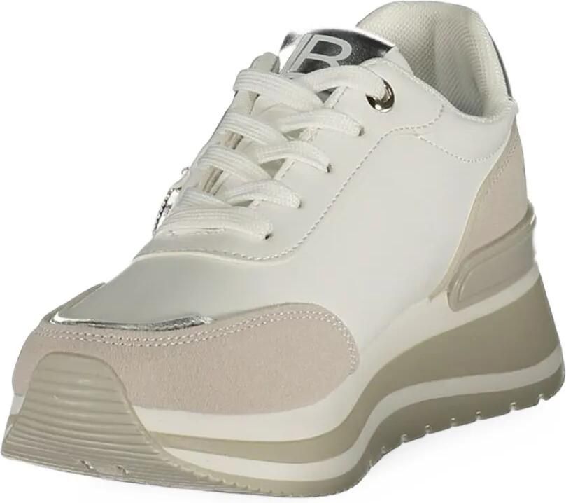 Laura Biagiotti logo-plaque panelled sneakers Wit - Foto 2