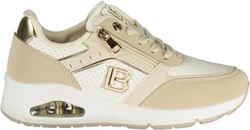 Laura Biagiotti logo-plaque side-zip sneakers Beige
