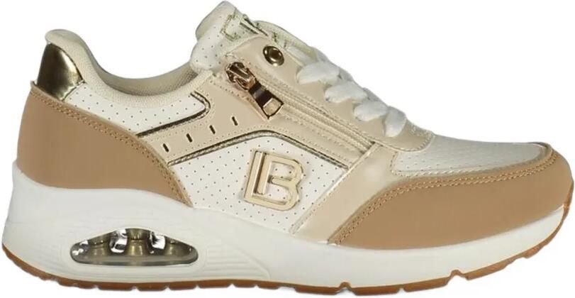 Laura Biagiotti logo-plaque zip-detail sneakers Beige