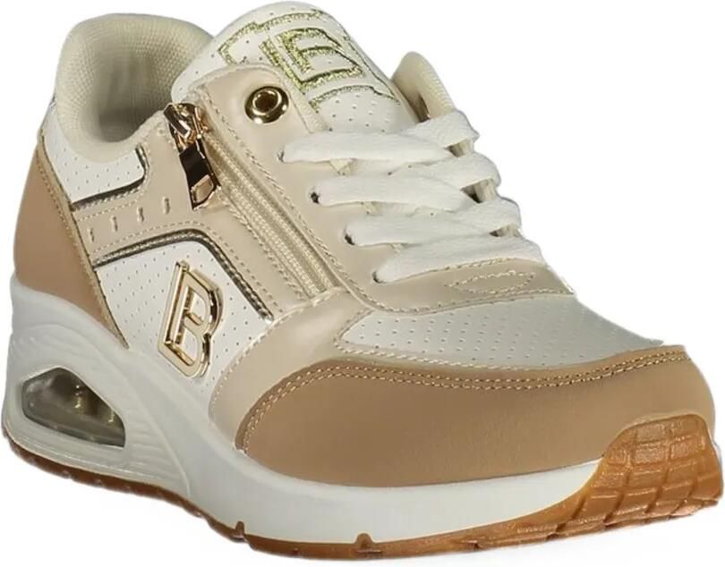 Laura Biagiotti logo-plaque zip-detail sneakers Beige - Foto 3