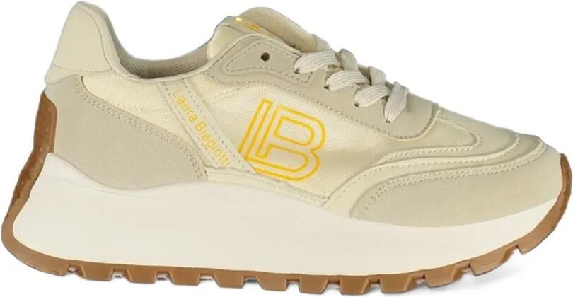 Laura Biagiotti logo-print chunky sneakers Beige