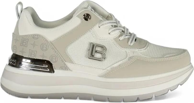 Laura Biagiotti monogram-print logo-plaque sneakers Wit