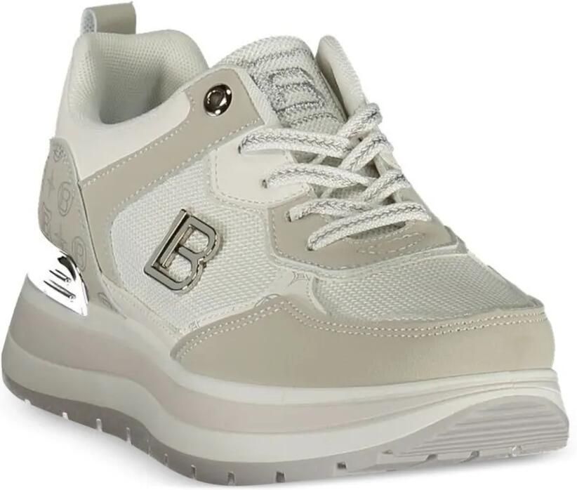 Laura Biagiotti monogram-print logo-plaque sneakers Wit - Foto 3