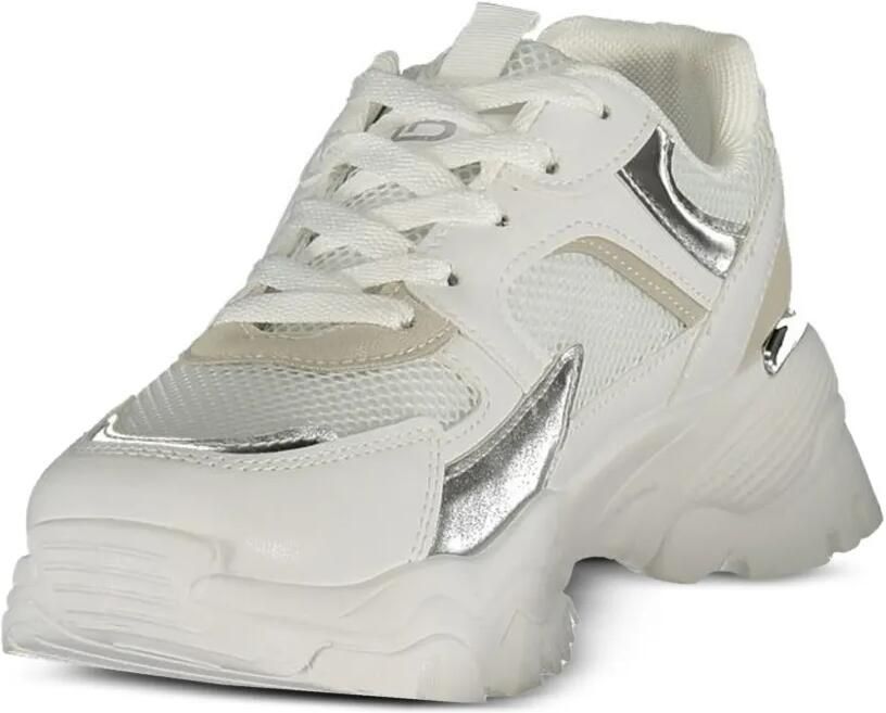 Laura Biagiotti panelled metallic-effect sneakers Wit - Foto 2