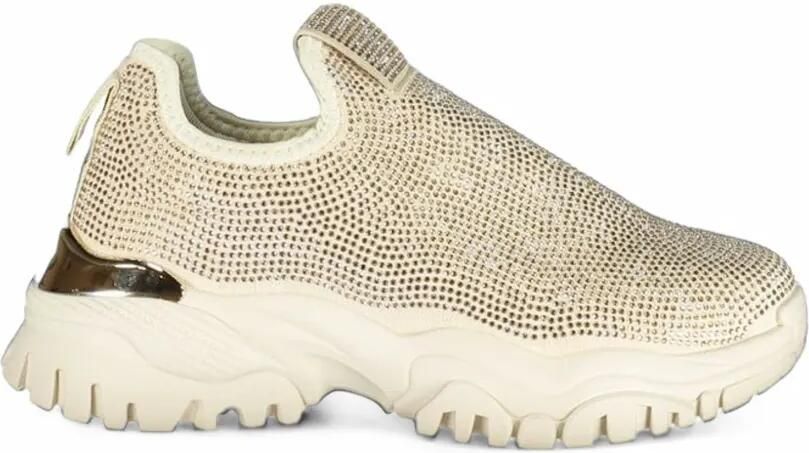 Laura Biagiotti rhinestone-embellished chunky sneakers Beige