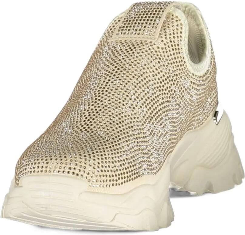 Laura Biagiotti rhinestone-embellished chunky sneakers Beige - Foto 2