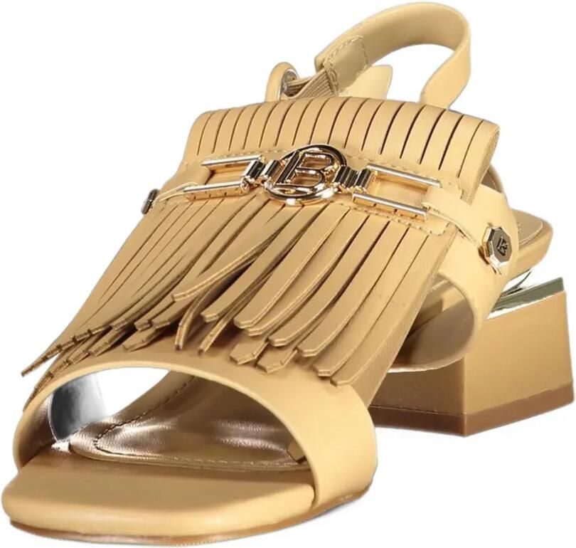 Laura Biagiotti Sandalen met franje en logoplakkaat Beige - Foto 2