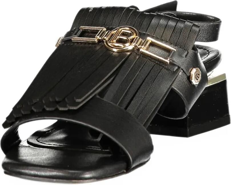 Laura Biagiotti Sandalen met franje en logoplakkaat Zwart - Foto 2