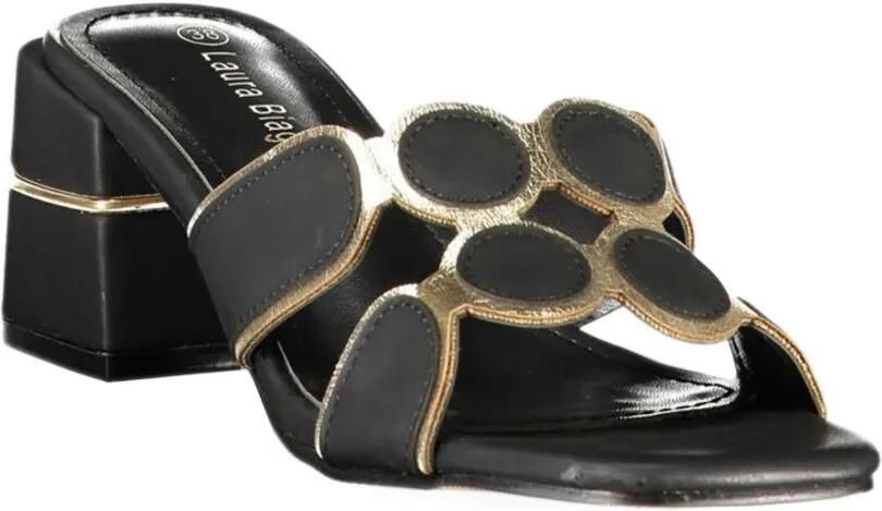 Laura Biagiotti Sandalen met geometrisch detail en blokhak Zwart - Foto 3