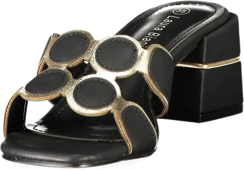 Laura Biagiotti Sandalen met geometrisch detail en blokhak Zwart - Foto 2