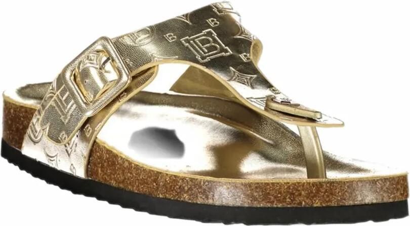 Laura Biagiotti Sandalen met gespsluiting en monogram-reliëf Goud - Foto 3