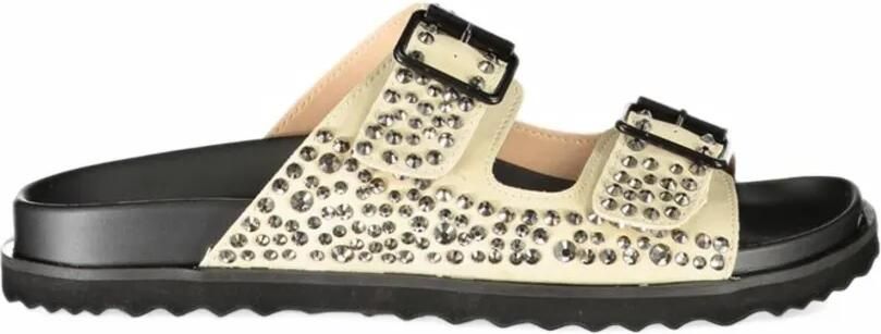Laura Biagiotti Sandalen met gespsluiting en studs Beige