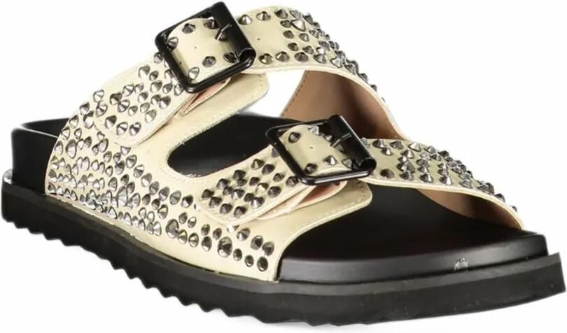 Laura Biagiotti Sandalen met gespsluiting en studs Beige - Foto 3