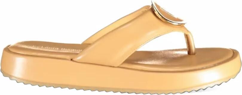 Laura Biagiotti Sandalen met logoplakkaat Beige - Foto 3