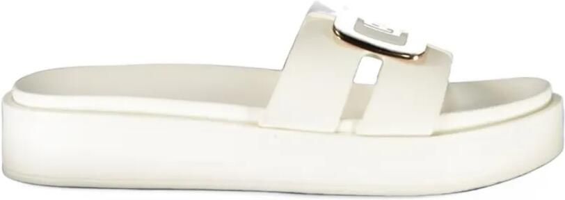 Laura Biagiotti Sandalen met logoplakkaat Wit