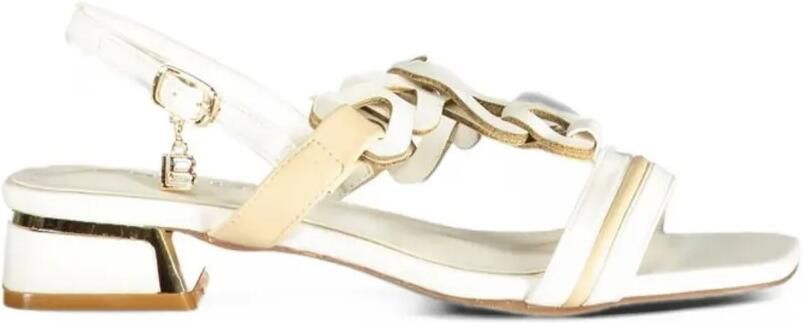 Laura Biagiotti Sandalen met logoplakkaat Wit
