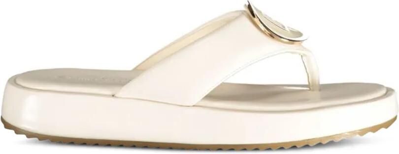 Laura Biagiotti Sandalen met logoplakkaat Wit