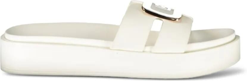 Laura Biagiotti Sandalen met logoplakkaat Wit