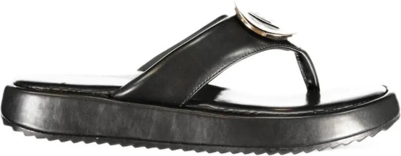 Laura Biagiotti Sandalen met logoplakkaat Zwart