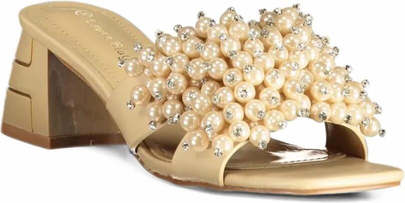 Laura Biagiotti Sandalen verfraaid met imitatieparels Beige - Foto 3