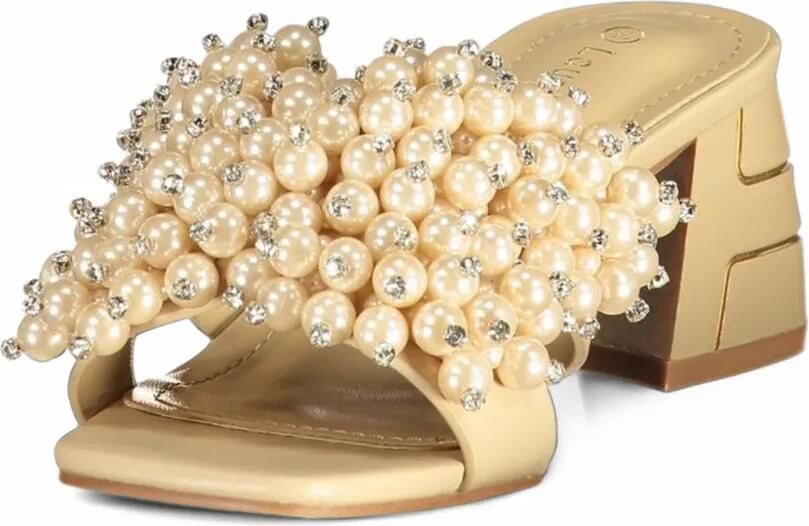 Laura Biagiotti Sandalen verfraaid met imitatieparels Beige - Foto 2