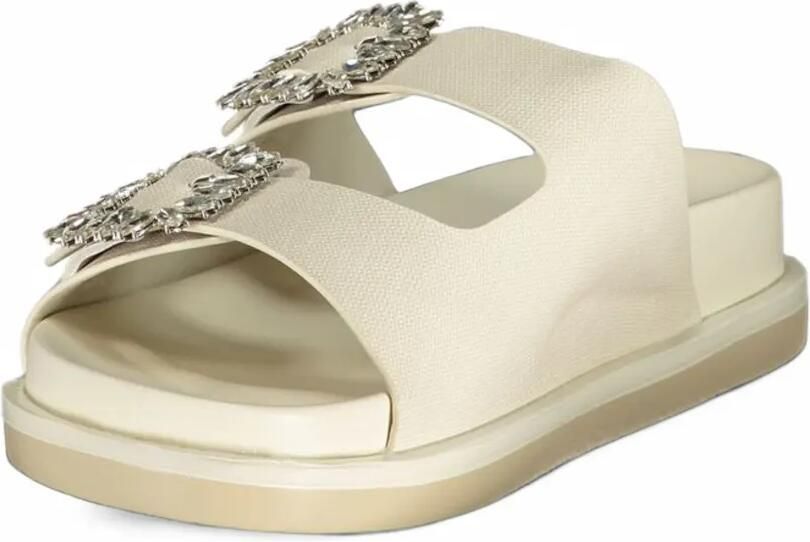 Laura Biagiotti Sandalen verfraaid met kristallen Beige - Foto 2